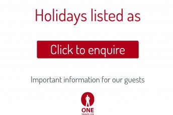 Holidays listed as 'Click to enquire' 