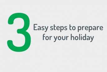Three easy steps to prepare for your holiday